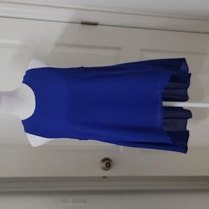 Aryeh Size S Sleeveless Flowy Tank Top Layered Scoop Neck Royal Blue NEW w/ Tag